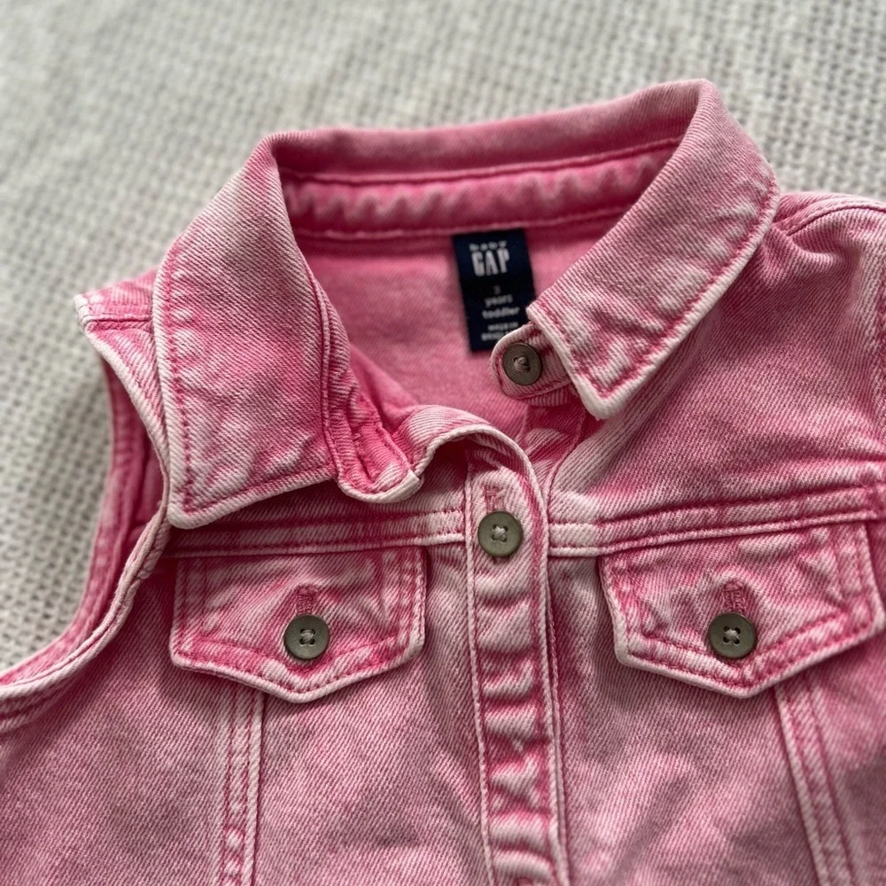 GAP Pink Toddler Jean Sleeveless Dress